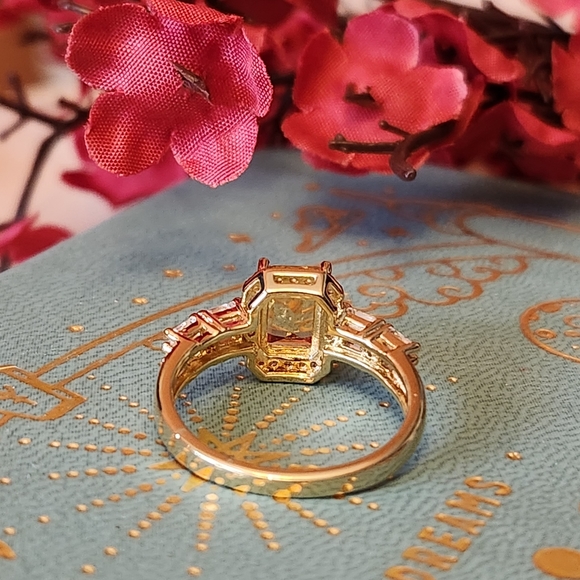 Citrine in 18k Gold over Sterling Ring, Size 6 - Picture 5 of 7